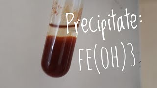 FeCl3  NaOH reaction FeOH3 precipitate formation [upl. by Nolad813]