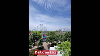 Detonator POV Worlds of Fun launchtower flatride worldsoffun detonator pov themepark [upl. by Milak]