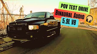 2002 Dodge RAM 1500 59L in Cold Winter POV Drive Binaural 3D Audio ASMR [upl. by Dwyer172]