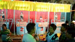 Ladyboy Dunk Tank at Wat Chalong Fair 2014  Phuket Thailand [upl. by Borreri336]