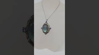 Chuck Clemency Labradorite Tanzanite Pendant Necklace STS 925 Sterling Sparkly [upl. by Eimia]