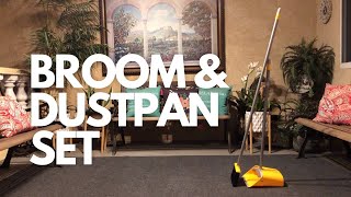 Broom and Dustpan Set for Home  52quot Stand Up Dust Pans with Long Handle amp Extendable Broom [upl. by Ric360]