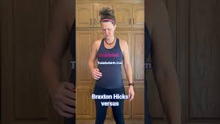 Braxton Hicks vs Labor Contractions pregnancy birth doula shorts [upl. by Einnil10]