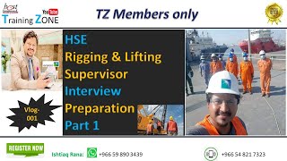 Saudi Aramco HSE Rigging amp Lifting Supervisor Interview Preparation Marine Industry Part 1 [upl. by Gleeson]