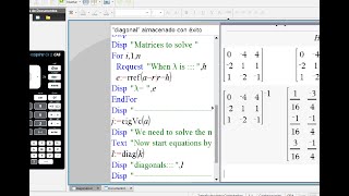 Valores y Vectores propios  Diagonalizar en TI nspire CX cas [upl. by Genevra]