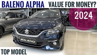 Maruti Baleno Alpha 2024 New Model  Worth It   New Baleno Top Model 2024  Baleno 2024 New Model [upl. by Alrac]