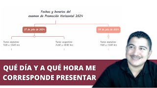 FECHAS y HORARIOS del EXAMEN de Promoción Horizontal 2024 [upl. by Thane]