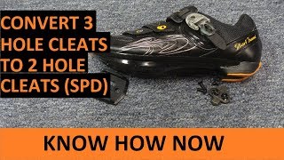 Mount SPD Cleats on Road Bike Shoes Using SPD Cleat Adapters [upl. by Papert805]