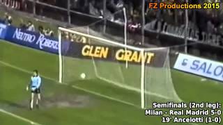 19881989 European Cup AC Milan All Goals Road to Victory [upl. by Giraud]