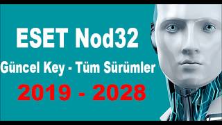 NOD32 Güncel Key 2019  2028 [upl. by Hainahpez388]