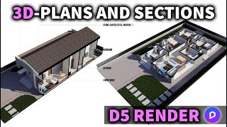 D5render Realistic 3D Sections And Axonometric Plans [upl. by Edgardo78]