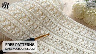 SUPER EASY amp FAST Crochet Pattern for Beginners ⚡️ ❤️ LOVELY Crochet Stitch for Baby Blanket amp Bag [upl. by Eirak]