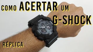 Como Acertar Horas de um G Shock Réplica GA100110 [upl. by Bronder435]