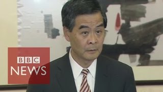 I will not resign says Hong Kongs Chief Executive CY Leung  BBC News [upl. by Lletram]