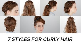 7 Easy Hairstyles For Curly Hair  Beauty Junkie [upl. by Decima]