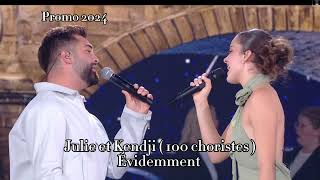 Julie et Kendji  100 choristes   Évidemment  Star ac 2024 [upl. by Elysha612]