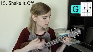 4 basic chords 24 Taylor Swift songs on ukulele [upl. by Yvi]