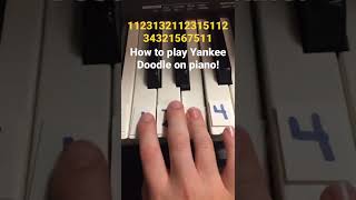 Yankee doodle piano tutorial [upl. by Kappenne]