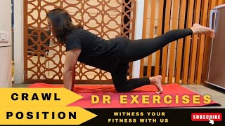 Simple Diastasis recti exercises in crawl position  abdominal separation exercises  mummy tummy [upl. by Urd]