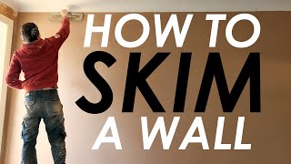 How To Plaster A Wall  Skim Coat Plastering Plastering Tutorial [upl. by Retha]