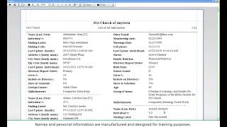 Church Windows Membership Step 2 Reports v25 amp Newer [upl. by Clywd]