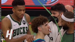 Giannis amp LaMelo Ball Swap Jerseys After The Game [upl. by Ganiats]