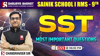 SST Most Important Questions Class 9  Sainik school amp RMS  By Chandraveer Sir  Shaurya Bharat [upl. by Etezzil]