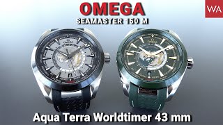 OMEGA Seamaster Aqua Terra Worldtimer 2023 Titanium amp Steel Case Black amp Green Dial [upl. by Ikey]