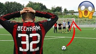 DAVID BECKHAM FREE KICK CHALLENGE W FORFEIT [upl. by Nigrom299]