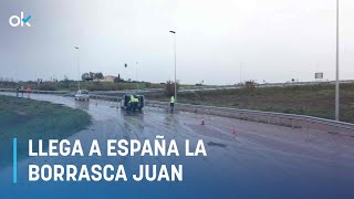 España golpeada de lleno por la borrasca Juan [upl. by Grindlay]