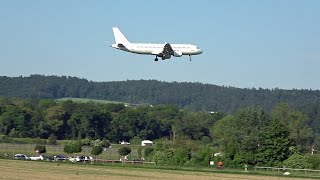 Airplane landing on runway 14 at ZRH [upl. by Underwood]