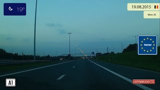 Driving from Brecht Belgium to Oosterhout Netherlands 19082015 Timelapse x4 [upl. by Nerine]