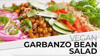 Vegan Garbanzo Bean Salad  HyVee Seasons [upl. by Ennirok]