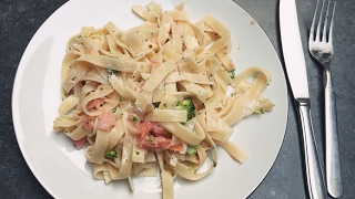 Tagliatelle Zalm amp Broccoli  Makkelijk Recept [upl. by Enihpled]