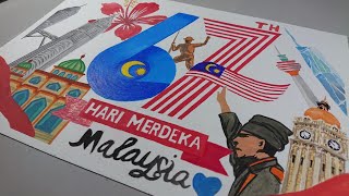 POSTER HARI KEMERDEKAAN MALAYSIA 🇲🇾 YANG KE 67 [upl. by Herculie520]