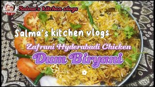 Zafrani Hyderabad chicken dum biryani 😋 [upl. by Nyral]