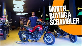 Benelli Leoncino 500  Worth buying a Scrambler heavy bike  Motorcycle Review  Sound Check [upl. by Ahsie445]