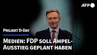 Medienberichte FDP soll Ampelbruch von langer Hand geplant haben  AFP [upl. by Tnahs201]