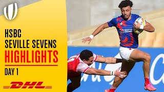 Seville Day 1 Mens Sevens Highlights [upl. by Auqenat]