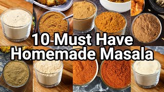 10 Must Have Homemade Spice Masala For Any Indian Recipe  Simple amp Easy Indian Masala Spice Mix [upl. by Aonian]