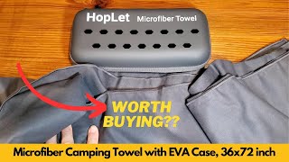 Microfiber Camping Towel with EVA Case 36x72 inch  Worth Buying [upl. by Yelahc225]