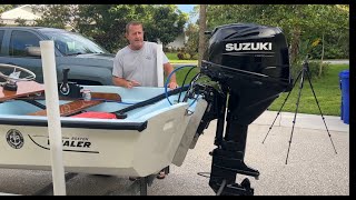 1971 13ft Boston Whaler Restoration Project  part 15  Mounting the 30hp Suzuki [upl. by Convery]