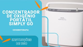 Concentrador Portátil SimplyGo  Philips Instruções de Uso [upl. by Otokam314]