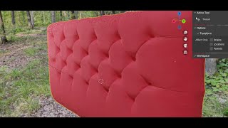 modeling capitone bed headboard  blender  filter cloth [upl. by Kassandra]