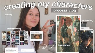 how to write main characters 🎱💭 my brainstorming process  tips creating my new ocs vlog [upl. by Enttirb]