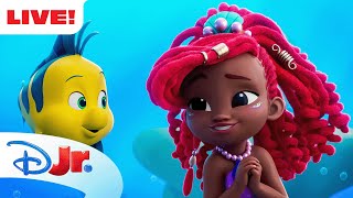 🔴 LIVE Disney Jrs Ariel  The Little Mermaid Songs amp Shorts 🧜🏾‍♀️🦀🐚  disneyjr [upl. by Akinat]