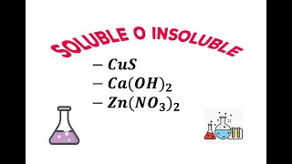 Clasificar compuestos iónicos como solubles o insolubles ej 1 [upl. by Alrats]