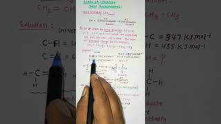 Thermodynamics Numericals SolvedClass 11chemistryBond Enthalpy in Thermodynamicsneet shorts [upl. by Pilif912]