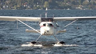 Cessna 172 Floatplane  Docking amp Take Off [upl. by Anirbus]