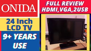 ONIDA 24 Inch HD LCD TV  REVIEW  LCD PANEL SOUND PORTS STAND AND FEATURES  Tech spotter [upl. by Garneau]